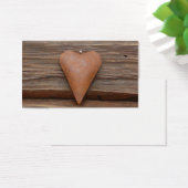 Rustic Old Heart on Log Cabin Wood (Desk)