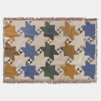 Rustic Old Mosaic Tiles Rugs Throw Blanket by OldArtReborn at Zazzle