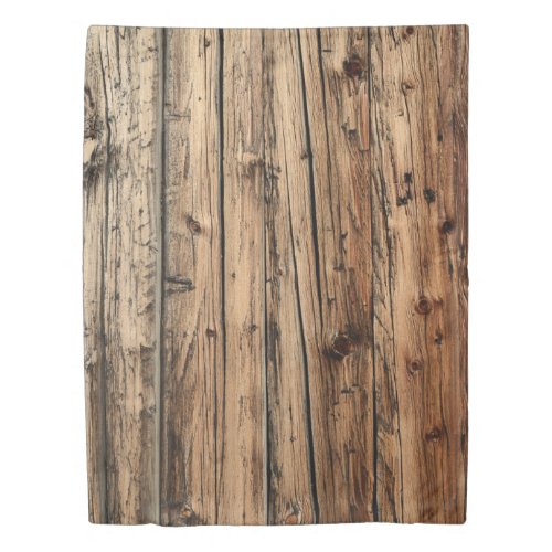 Rustic old oak wood wagon boards duvet cover