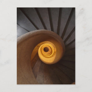 Rustic Old Spiral Staircase Postcard