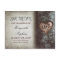 rustic old tree save the date postcards