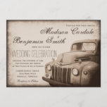 Rustic Old Truck Vintage Country Wedding Invites