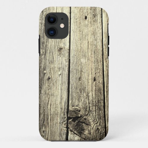 Rustic Old Weathered Barn Wood Look  iPhone 11 Case