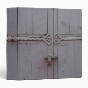 Rustic Old Weathered Wood Door 3 Ring Binder