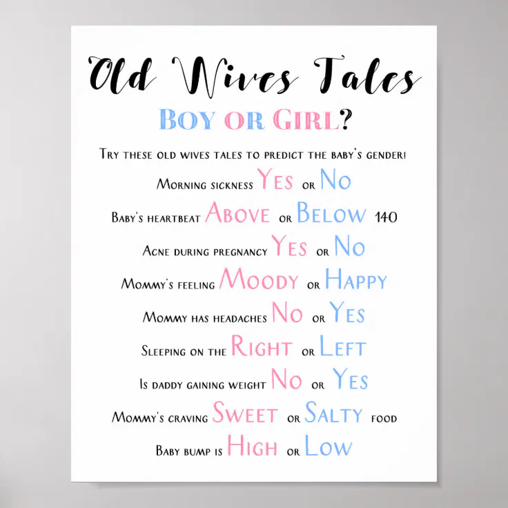 wives tales baby sex