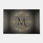 Rustic Old World Elegance Name | Initial | Year Doormat