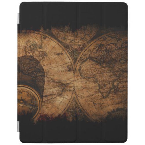Rustic Old World Map and Compass iPad Smart Cover