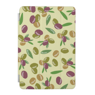 Rustic Olive and Olive Leaves Pattern iPad Mini Cover