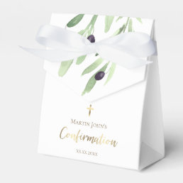 rustic olive branch Confirmation Favor Box