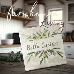 Rustic Olive & Branches Bella Cucina Ceramic Tile