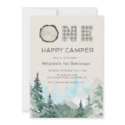 Rustic One Happy Camper Birthday