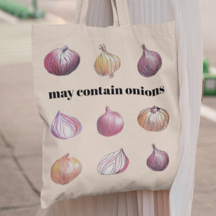 Rustic Onions Cute Veggie Farmers Market Grocery Tote Bag