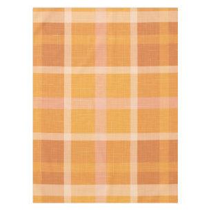 Rustic Orange Autumn Fall Plaid Tartan Wrapping P Tablecloth