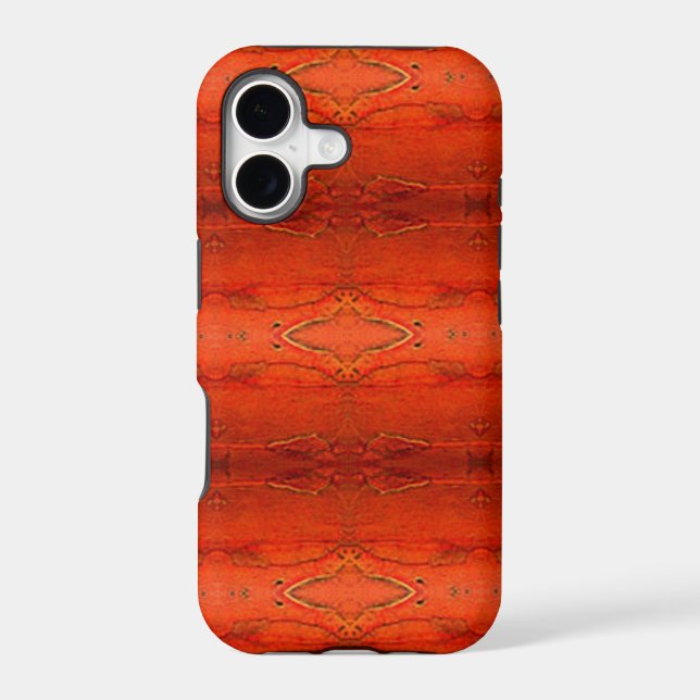 Rustic Orange Aztec Pattern Iphone Case (Back)