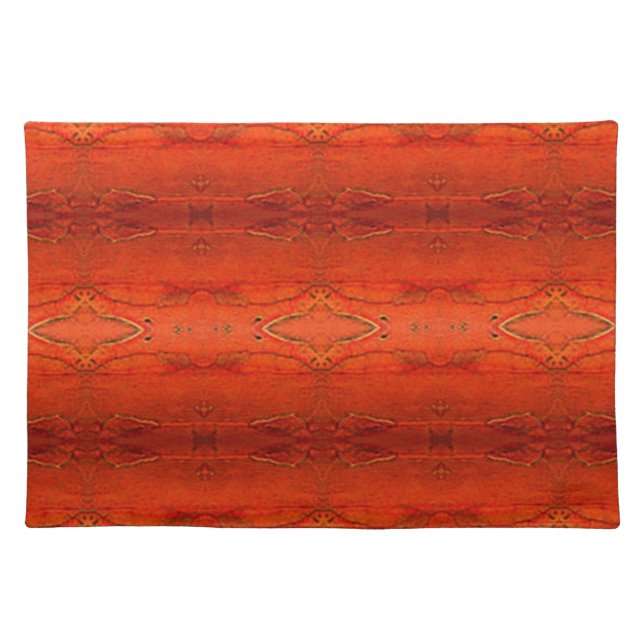 Rustic Orange Aztec Pattern Placemat (Front)