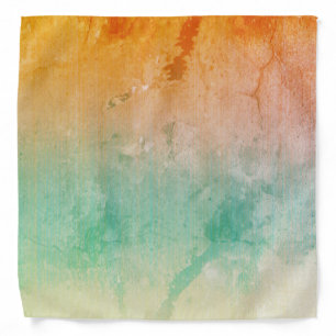 Rustic Orange Blue Bandana