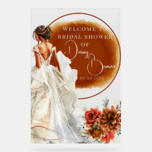 Rustic Orange Boho sunset Bridal Shower