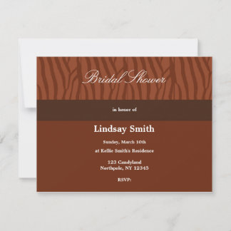 Rustic Orange Bridal Shower Invitation