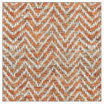 Rustic orange cream chevron  fabric