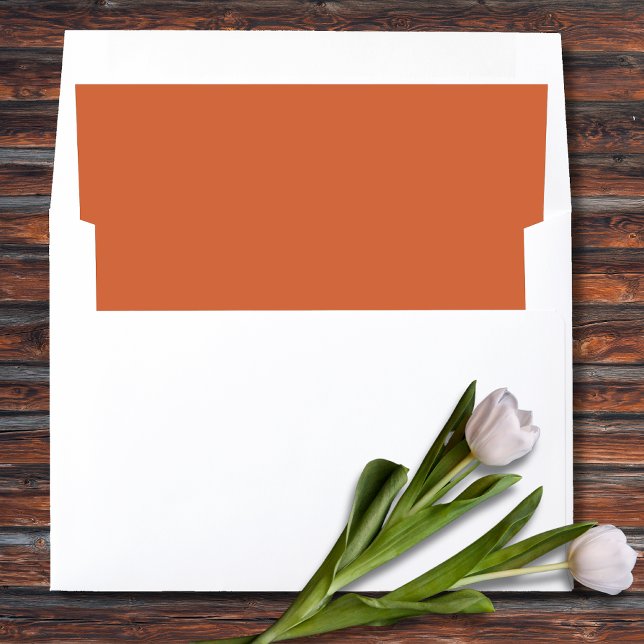 Rustic Orange earthy chic minimal Envelope Liner (Creator Uploaded)