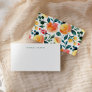 Rustic Orange Floral Custom Name Gift Enclosure Note Card