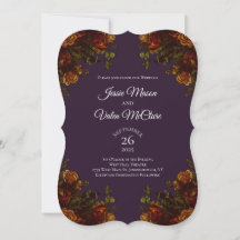 Rustic Orange Purple Fall Elegant Wedding