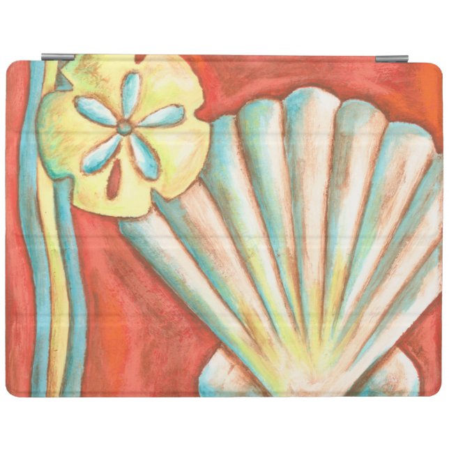 Rustic Orange Seashells iPad Smart Cover (Horizontal)