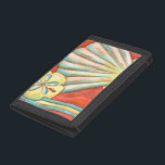 Rustic Orange Seashells Tri-fold Wallet<br><div class="desc">Lay out on the warm sand and find the hidden treasures! This painting by Nancy Slocum captures the beautiful water life found ashore. It captures the a beautiful orange seashell,  an orange starfish,  and a vibrant blue sand dollar. Get your beautiful ocean art today on your next Zazzle product.</div>