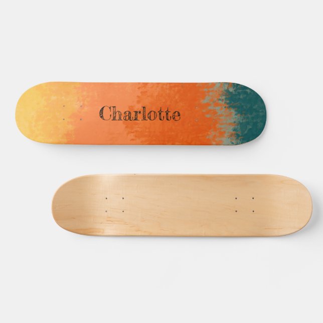 Rustic orange skateboard (Horz)