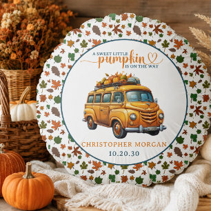 Rustic Orange Truck Little Pumpkin Baby Shower Balloon