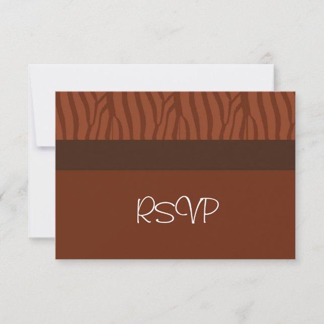 Rustic Orange Wedding RSVP (Front)