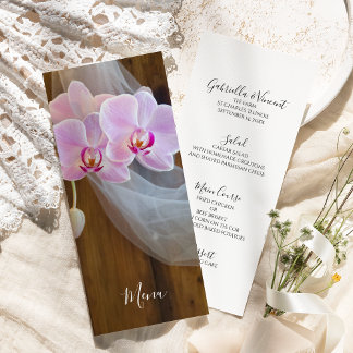 Rustic Orchid Elegance Country Barn Wedding Menu