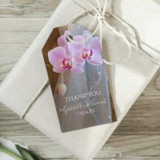Rustic Orchid Elegance Country Wedding Favor Tags