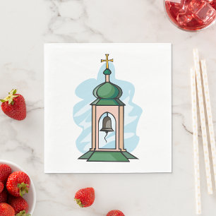 Rustic Orthodox Church Belfry Napkins