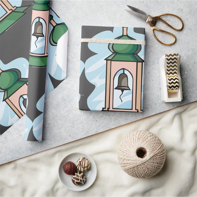 Rustic Orthodox Church Belfry Wrapping Paper (Creator Uploaded)