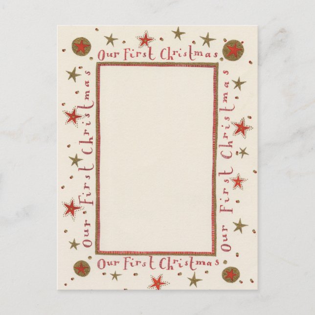 Rustic our first Christmas card (Front)