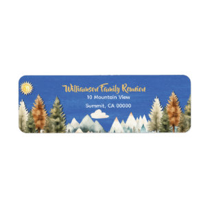 Rustic Outdoors Family Reunion Label