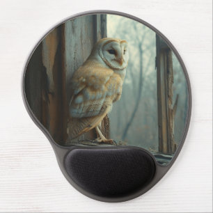 Rustic Owl In The Window Art Gel Mouse Pad