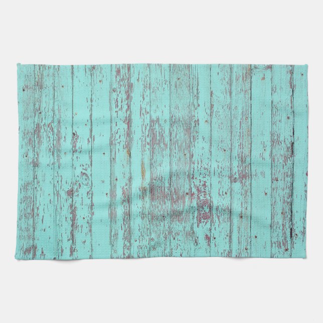 rustic painted wood kitchen towel (Horizontal)