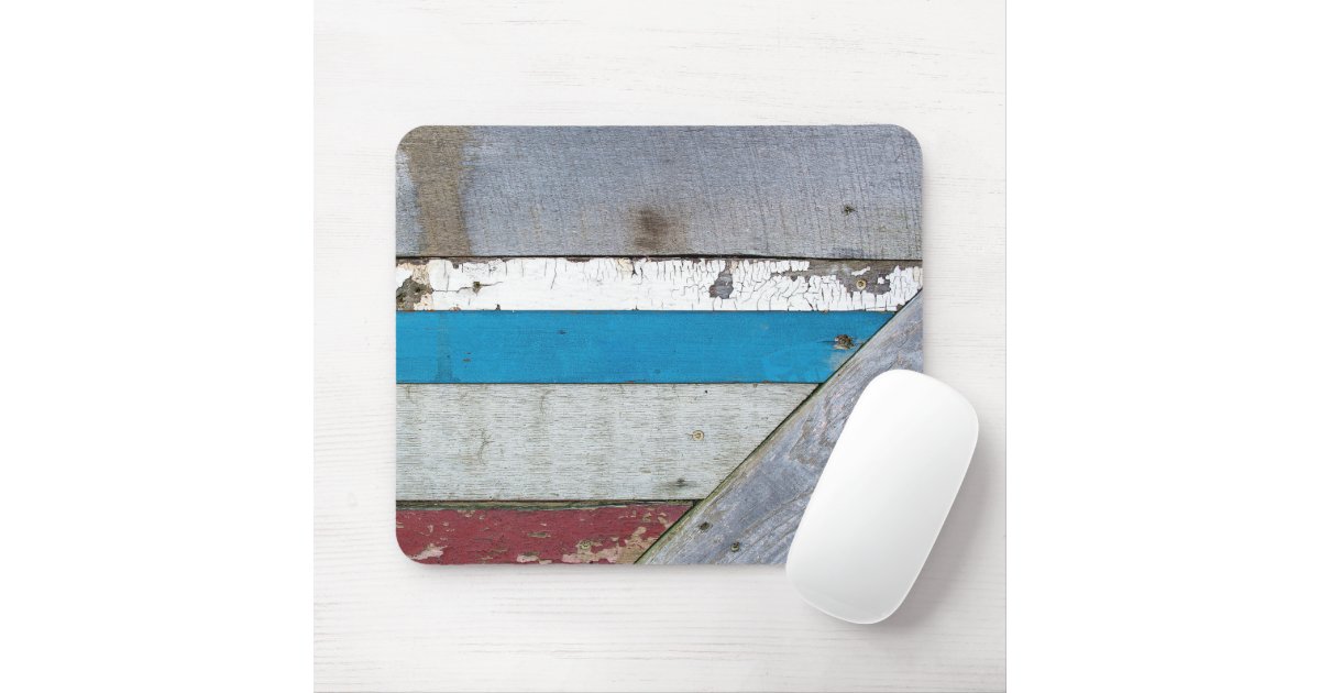 Rustic Painted Wood Pattern Mouse Pad | Zazzle