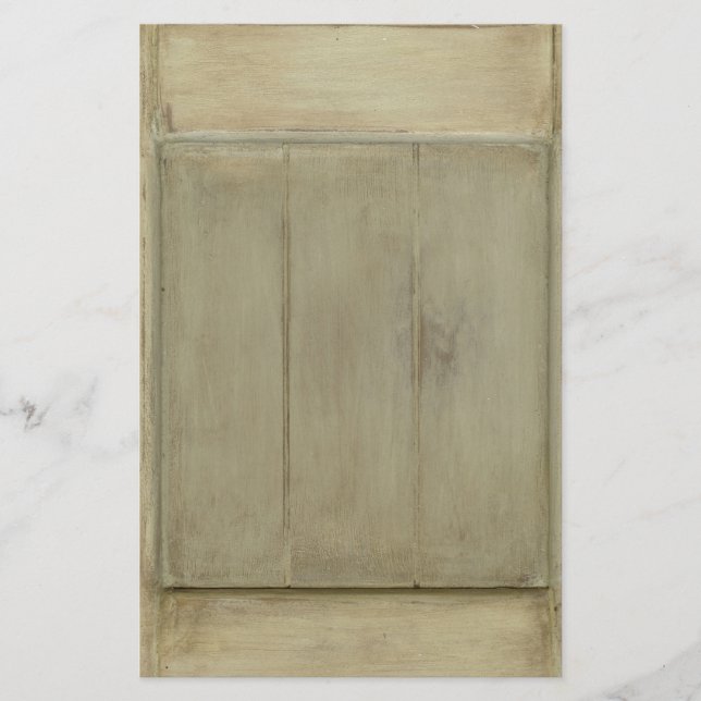 Rustic Painted Wood Stationery (Front)