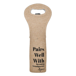 Rustic Pairs Well with grandparents Again! Kraft Wine Bag