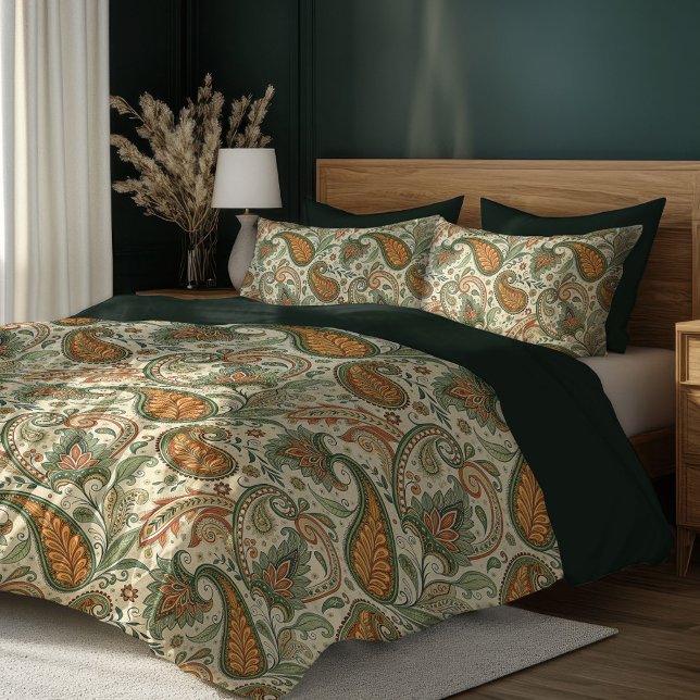Rustic Paisley Bedding – Cozy Boho Bedroom Look Duvet Cover (Rustic Paisley Bedding – Cozy Boho Bedroom Look)