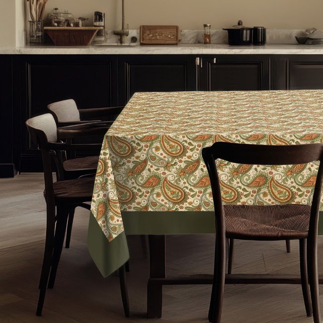 Rustic Paisley Tablecloth – Cozy Boho Table Style (Rustic Paisley Tablecloth – Cozy Boho Table Style)
