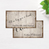 Rustic Pale Brown Wood Light Strings Drink Ticket (Desk)