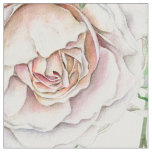 Rustic Pale Pink Rose Green Leaf Floral Pattern Fabric