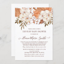 Rustic Pampas Gender Neutral Drive By Baby Shower Invitation