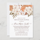 Rustic Pampas Gender Neutral Drive By Baby Shower Invitation (Front)
