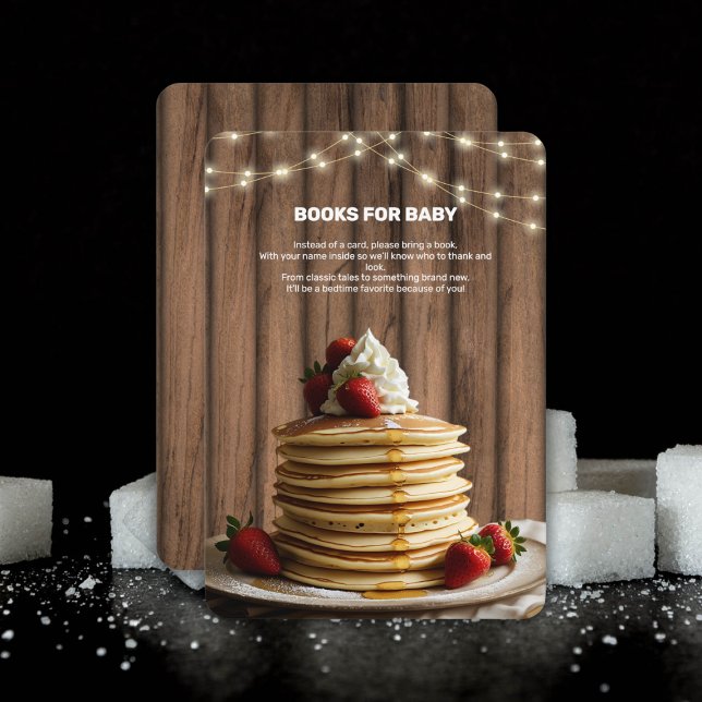 Rustic Pancakes Baby & Brunch Baby Shower Enclosure Card (Creator Uploaded)