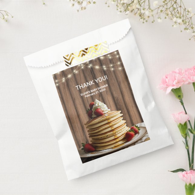 Rustic Pancakes Baby & Brunch Baby Shower Favor Bag (Sealed)
